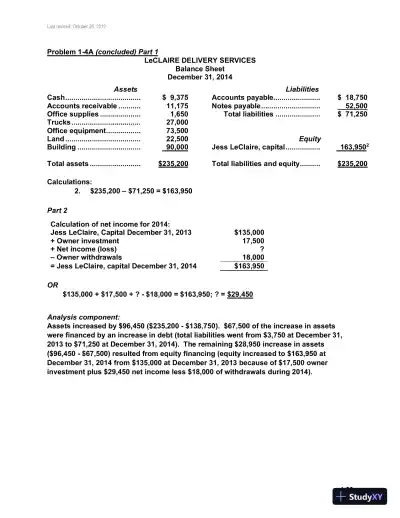 Fundamental Accounting Principles, Volume 1, 14th Canadian Edition Solution Manual - Page 31 preview image