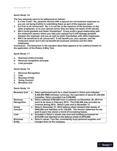 Fundamental Accounting Principles, Volume 1, 14th Canadian Edition Solution Manual - Page 8 preview image