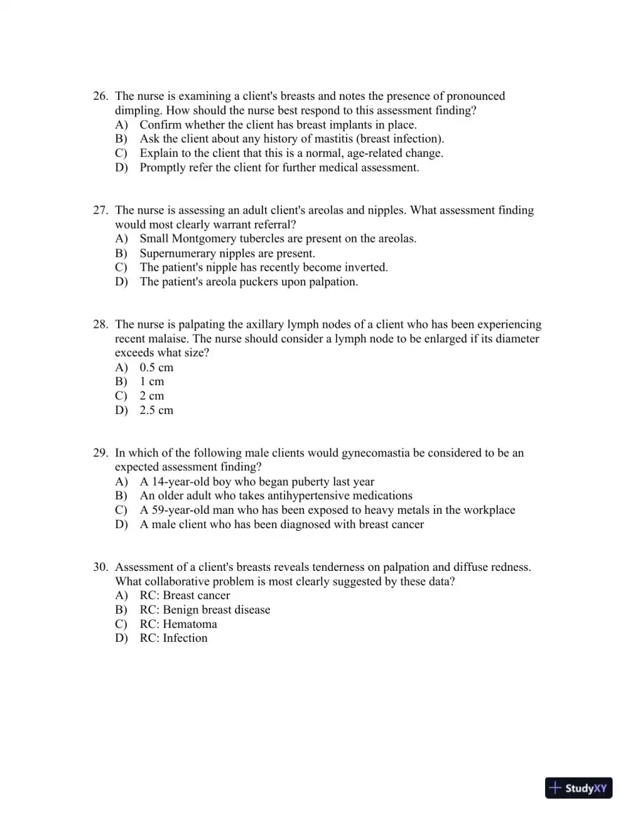 Test Bank For Health Assessment in Nursing, 6th Edition, page 15