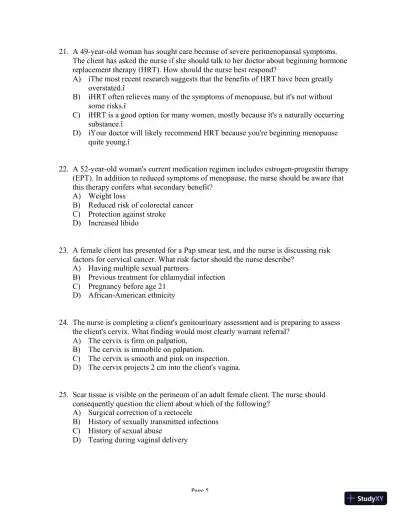 Test Bank For Health Assessment in Nursing, 6th Edition - Page 21 preview image
