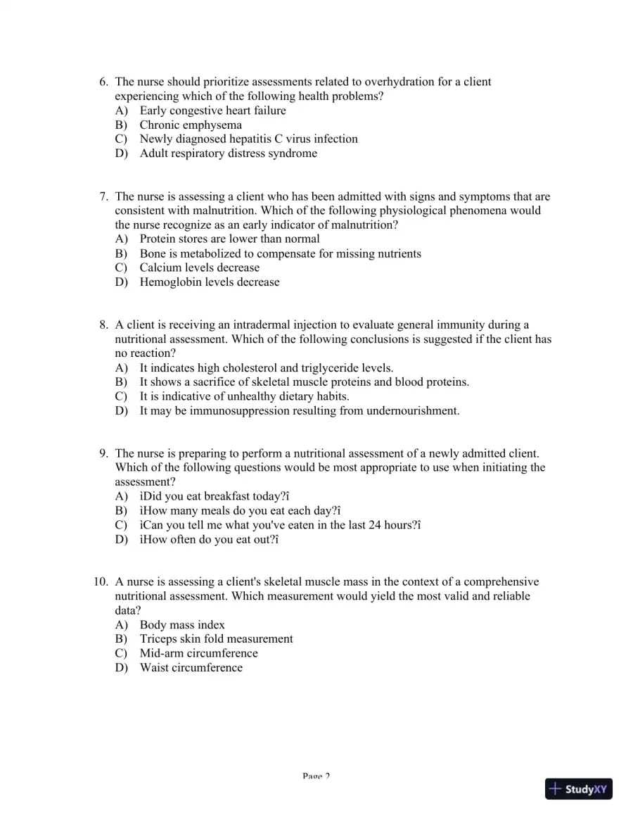 Test Bank For Health Assessment in Nursing, 6th Edition, page 3