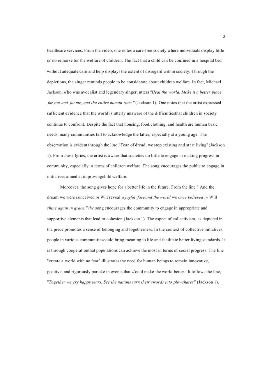HEAL THE WORLD CRITICAL, page 2