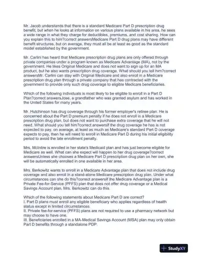 2022-2023 AHIP Healthcare Final Exam With Answers (216 Solved Questions) - Page 10 preview image