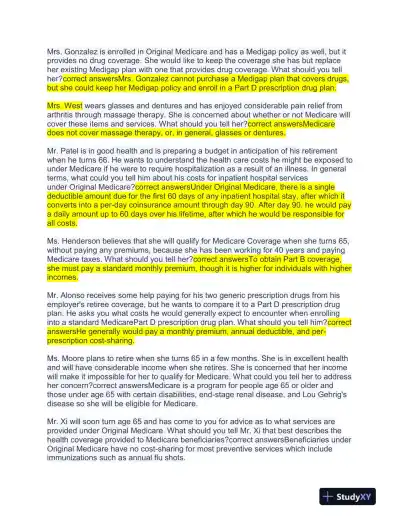 2022-2023 AHIP Healthcare Final Exam With Answers (216 Solved Questions) - Page 3 preview image