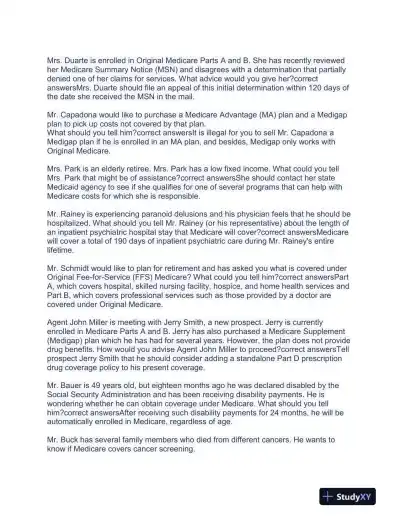 2022-2023 AHIP Healthcare Final Exam With Answers (216 Solved Questions) - Page 4 preview image