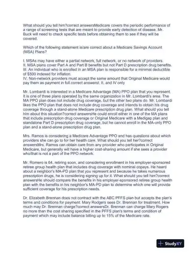 2022-2023 AHIP Healthcare Final Exam With Answers (216 Solved Questions) - Page 5 preview image