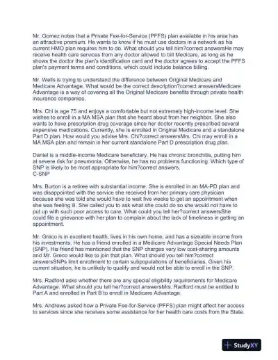 2022-2023 AHIP Healthcare Final Exam With Answers (216 Solved Questions) - Page 6 preview image