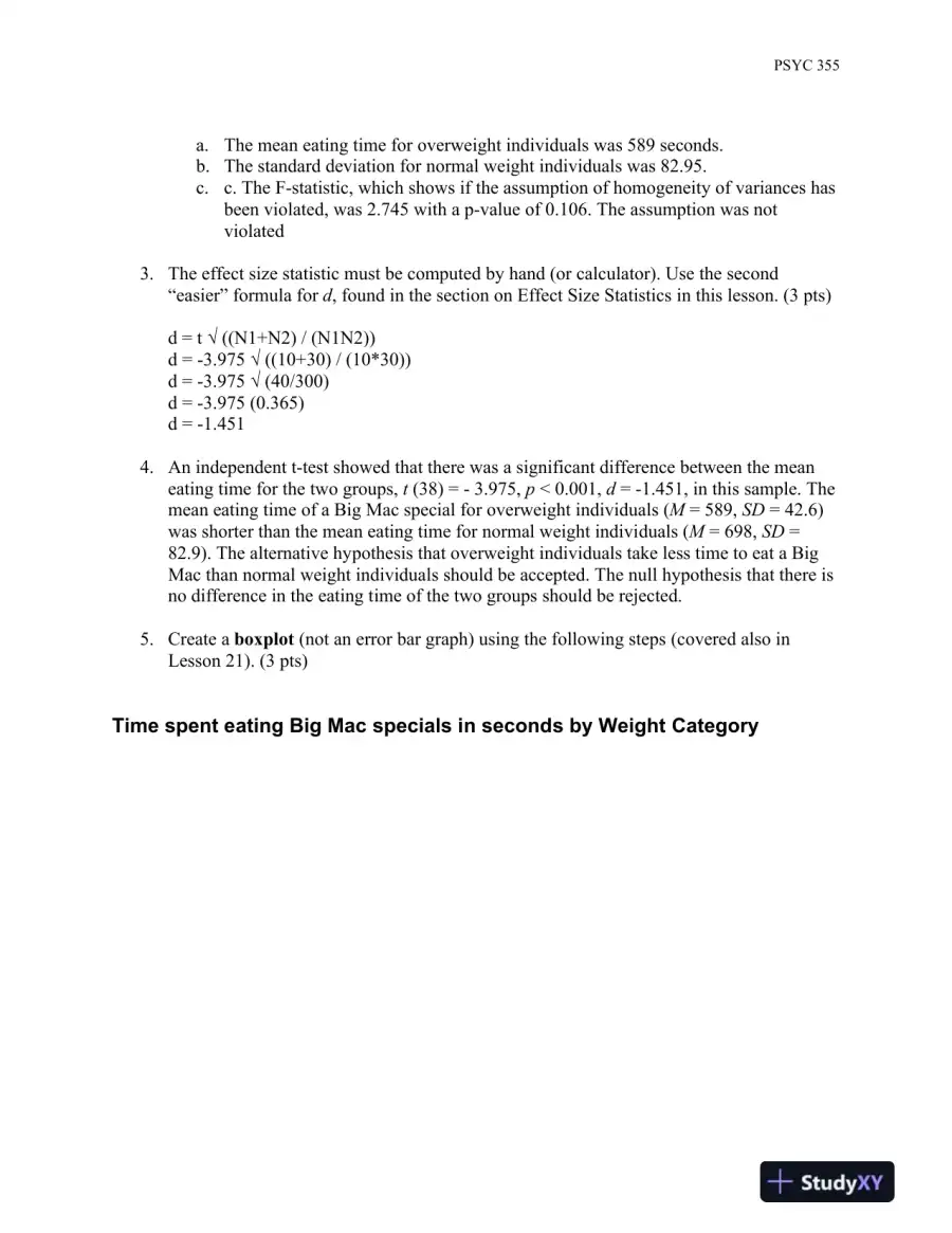 PSYC 355 Independent Samples and Paired Samples T-Tests Analysis in SPSS, page 3