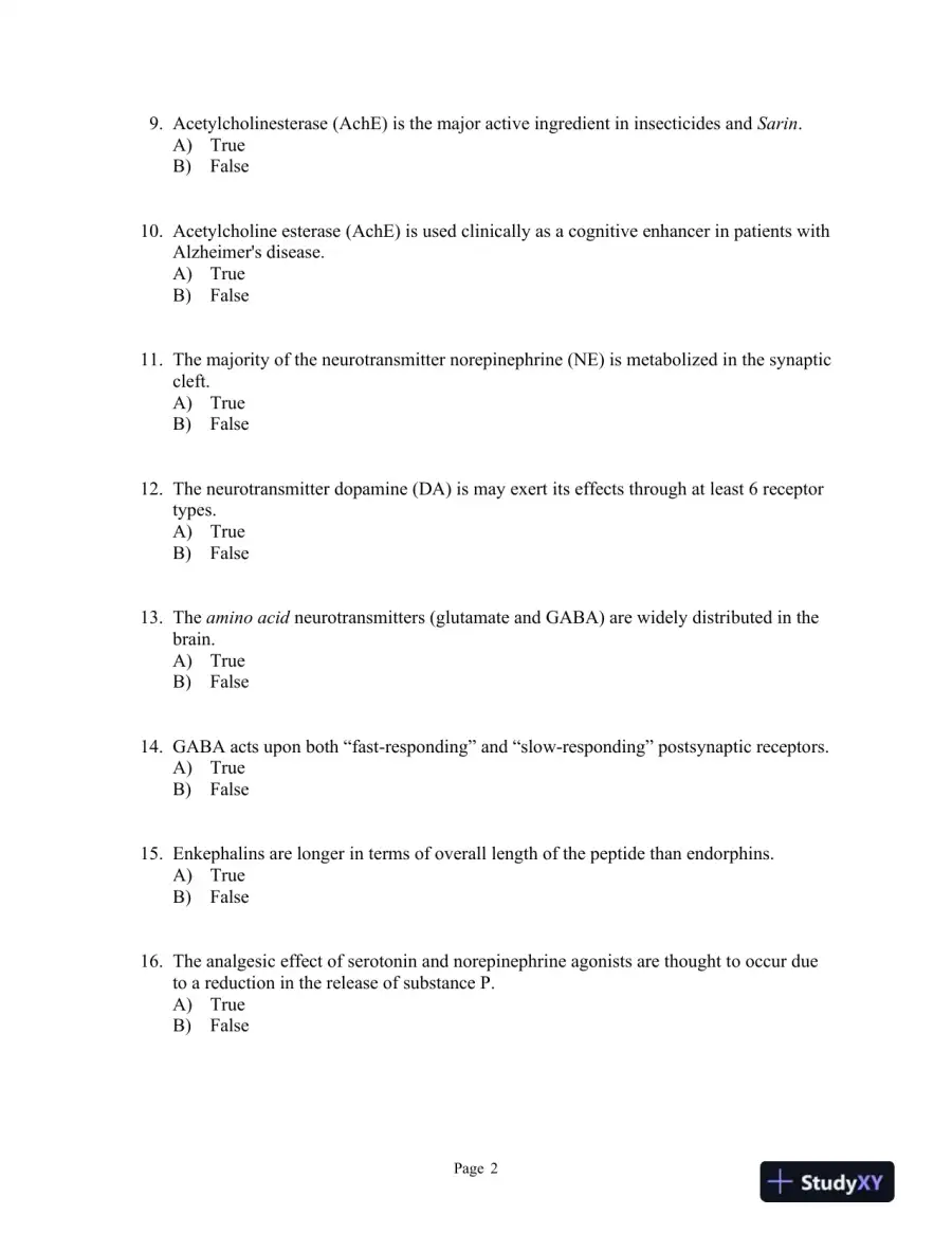Julien's Primer of Drug Action Thirteenth Edition Test Bank, page 11