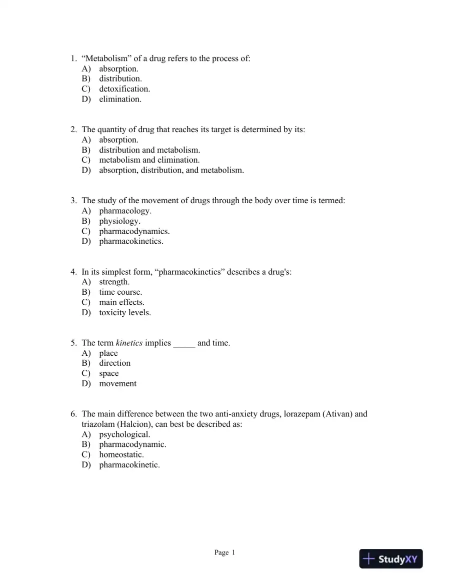 Julien's Primer of Drug Action Thirteenth Edition Test Bank, page 13