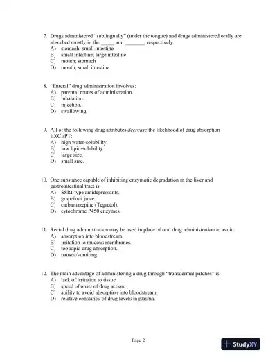 Julien's Primer of Drug Action Thirteenth Edition Test Bank - Page 14 preview image