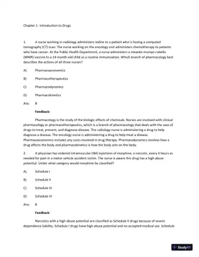 Test Bank For Focus On Nursing Pharmacology Sixth Edition - Page 1 preview image