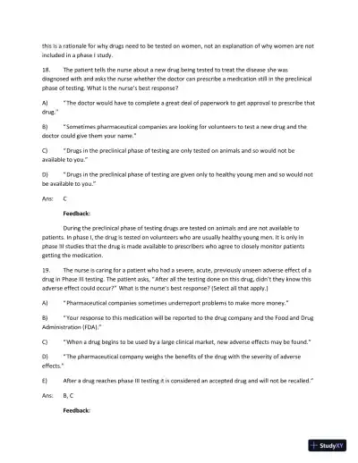 Test Bank For Focus On Nursing Pharmacology Sixth Edition - Page 10 preview image