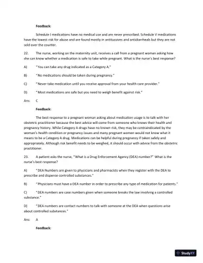 Test Bank For Focus On Nursing Pharmacology Sixth Edition - Page 12 preview image