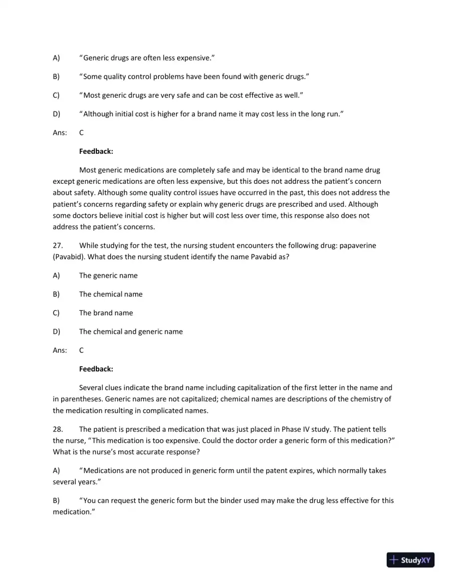 Test Bank For Focus On Nursing Pharmacology Sixth Edition, page 14
