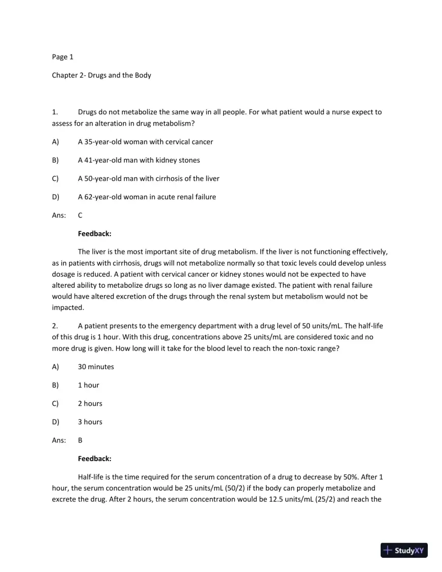 Test Bank For Focus On Nursing Pharmacology Sixth Edition, page 18