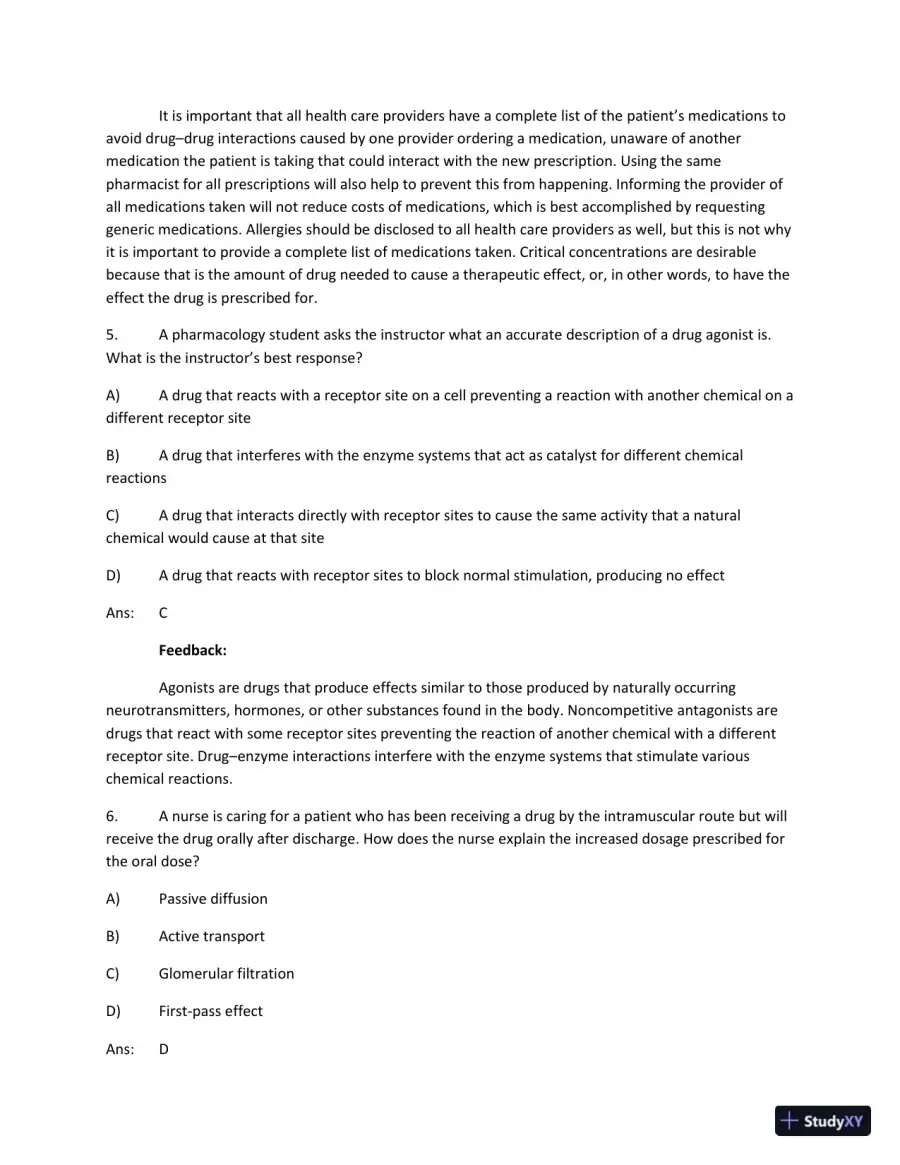 Test Bank For Focus On Nursing Pharmacology Sixth Edition, page 20