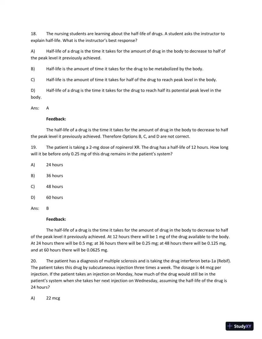 Test Bank For Focus On Nursing Pharmacology Sixth Edition, page 26