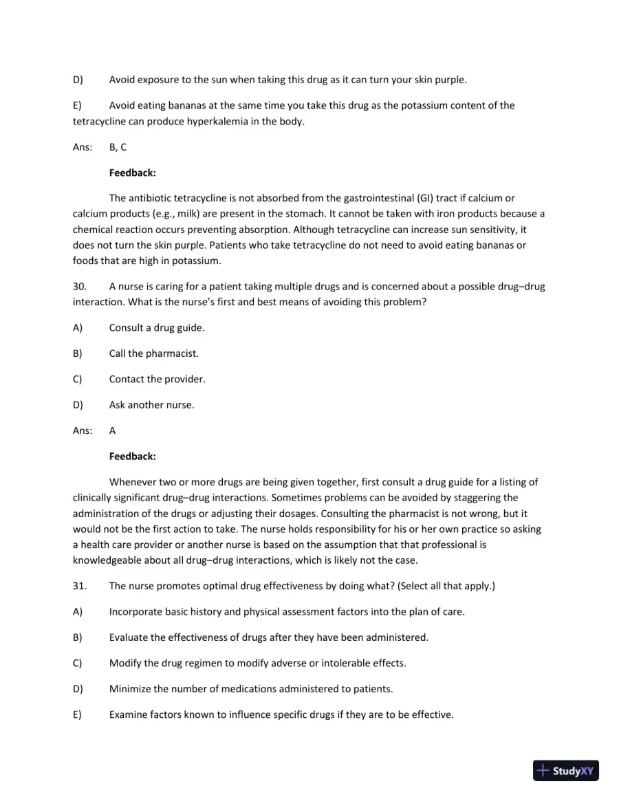 Test Bank For Focus On Nursing Pharmacology Sixth Edition, page 31