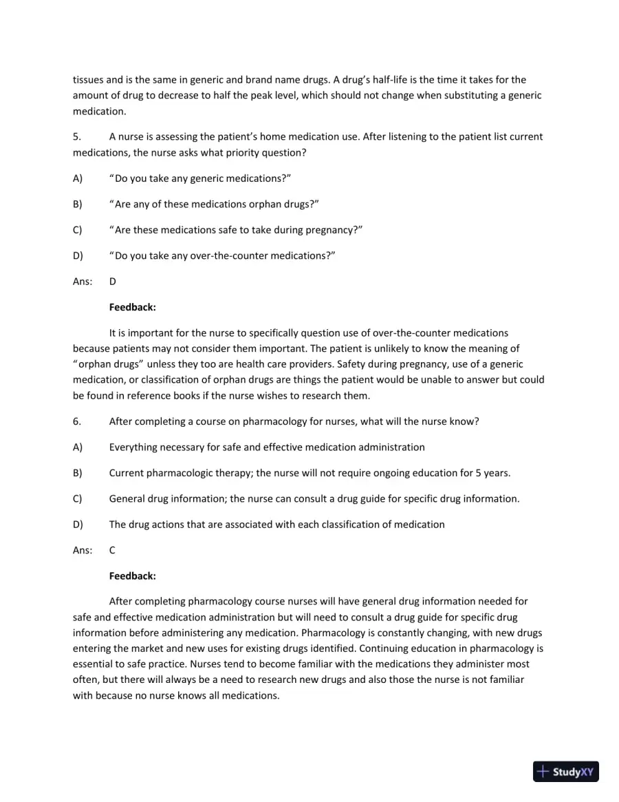 Test Bank For Focus On Nursing Pharmacology Sixth Edition, page 4