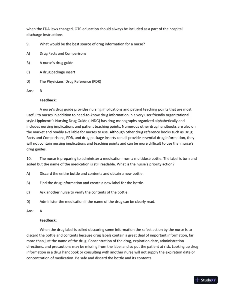 Test Bank For Focus On Nursing Pharmacology Sixth Edition, page 6