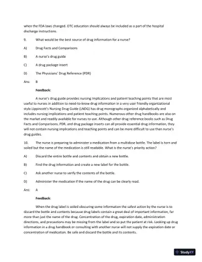 Test Bank For Focus On Nursing Pharmacology Sixth Edition - Page 6 preview image
