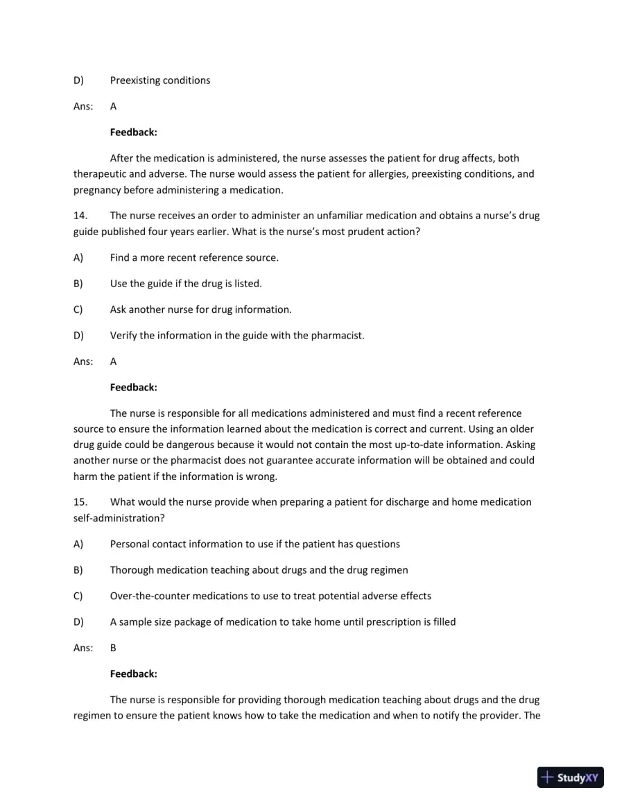 Test Bank For Focus On Nursing Pharmacology Sixth Edition, page 8