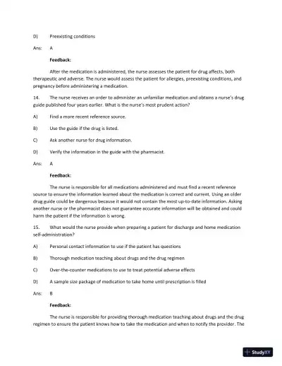 Test Bank For Focus On Nursing Pharmacology Sixth Edition - Page 8 preview image