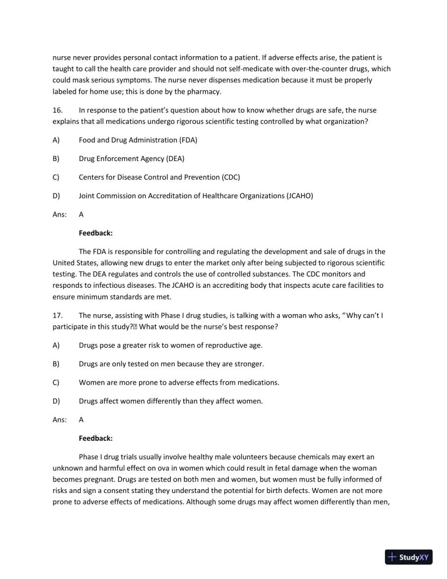 Test Bank For Focus On Nursing Pharmacology Sixth Edition, page 9