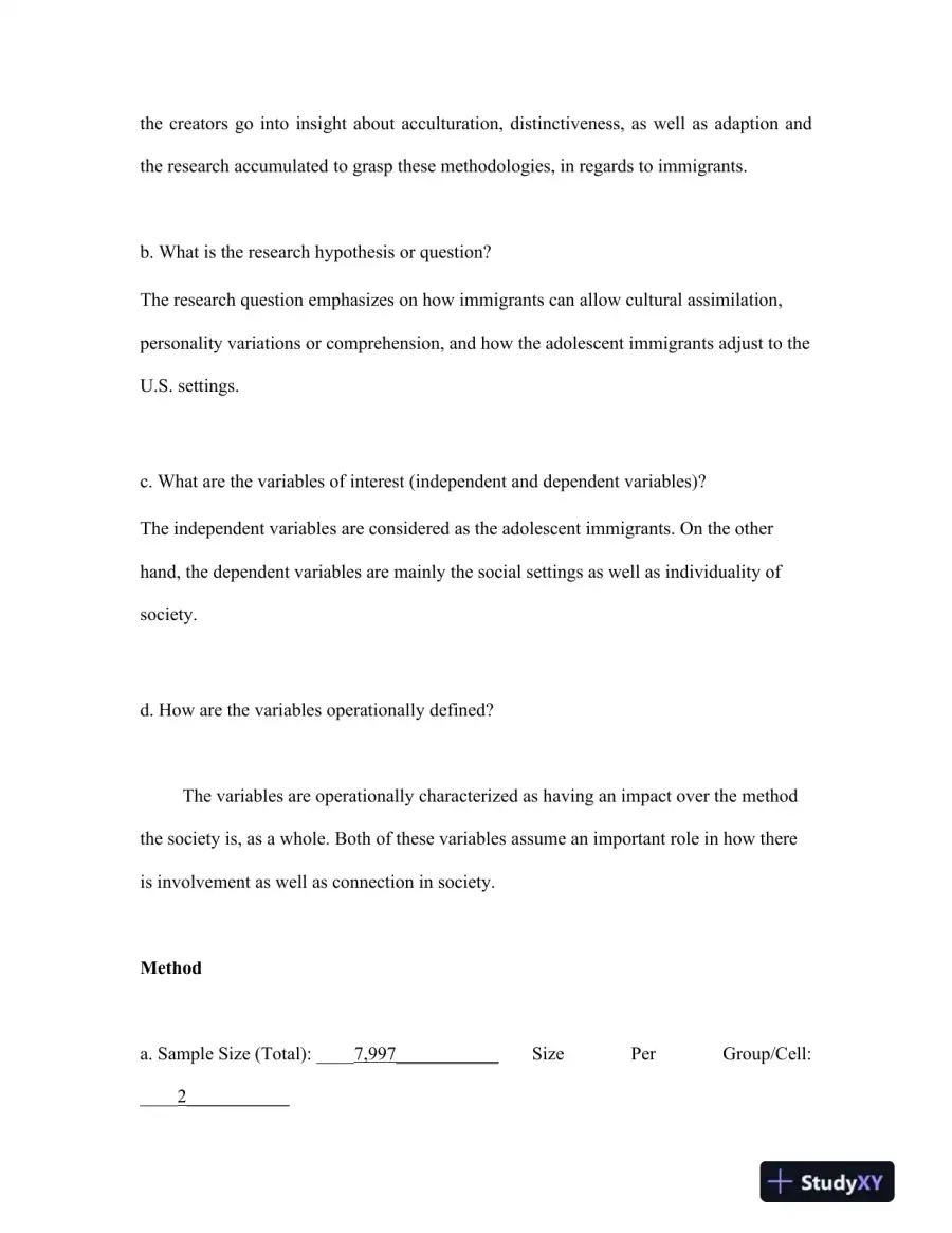 Immigrant Youth: Acculturation, Identity, and Adaption, page 3