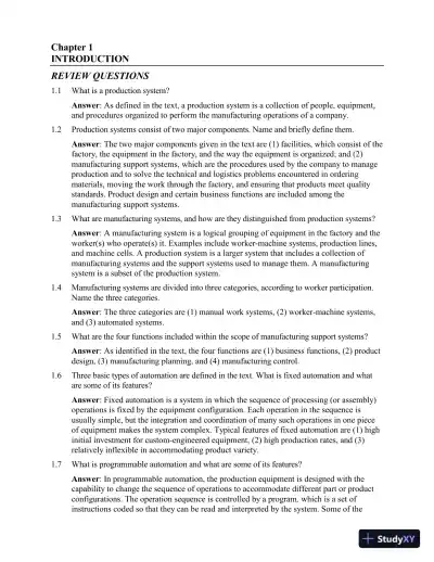 Solution Manual for Automation, Production Systems, and Computer-Integrated Manufacturing, 5th Edition - Page 1 preview image