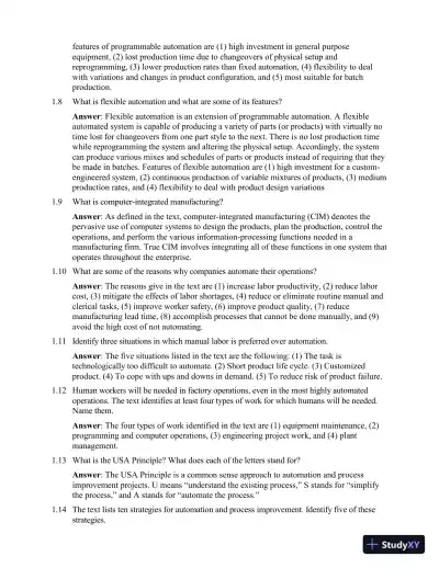 Solution Manual for Automation, Production Systems, and Computer-Integrated Manufacturing, 5th Edition - Page 3 preview image