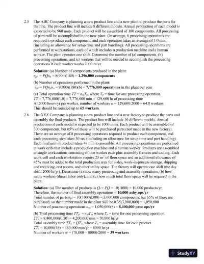 Solution Manual for Automation, Production Systems, and Computer-Integrated Manufacturing, 5th Edition - Page 8 preview image