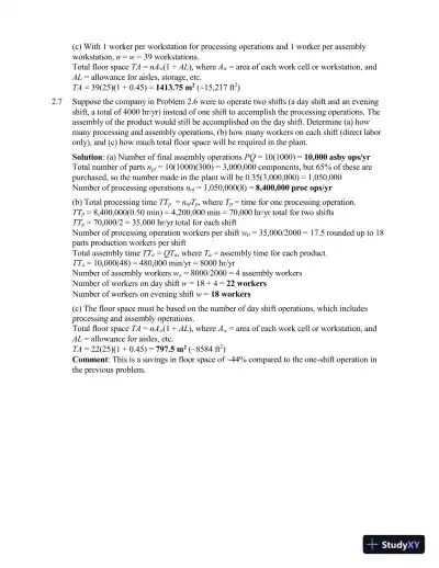 Solution Manual for Automation, Production Systems, and Computer-Integrated Manufacturing, 5th Edition - Page 9 preview image