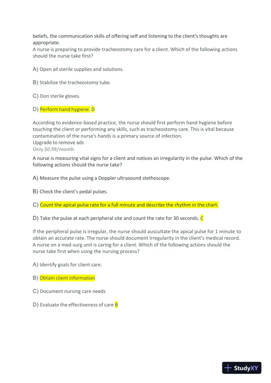 2023 ATI PN Proctored Exam with Answers (22 Solved Questions), page 3