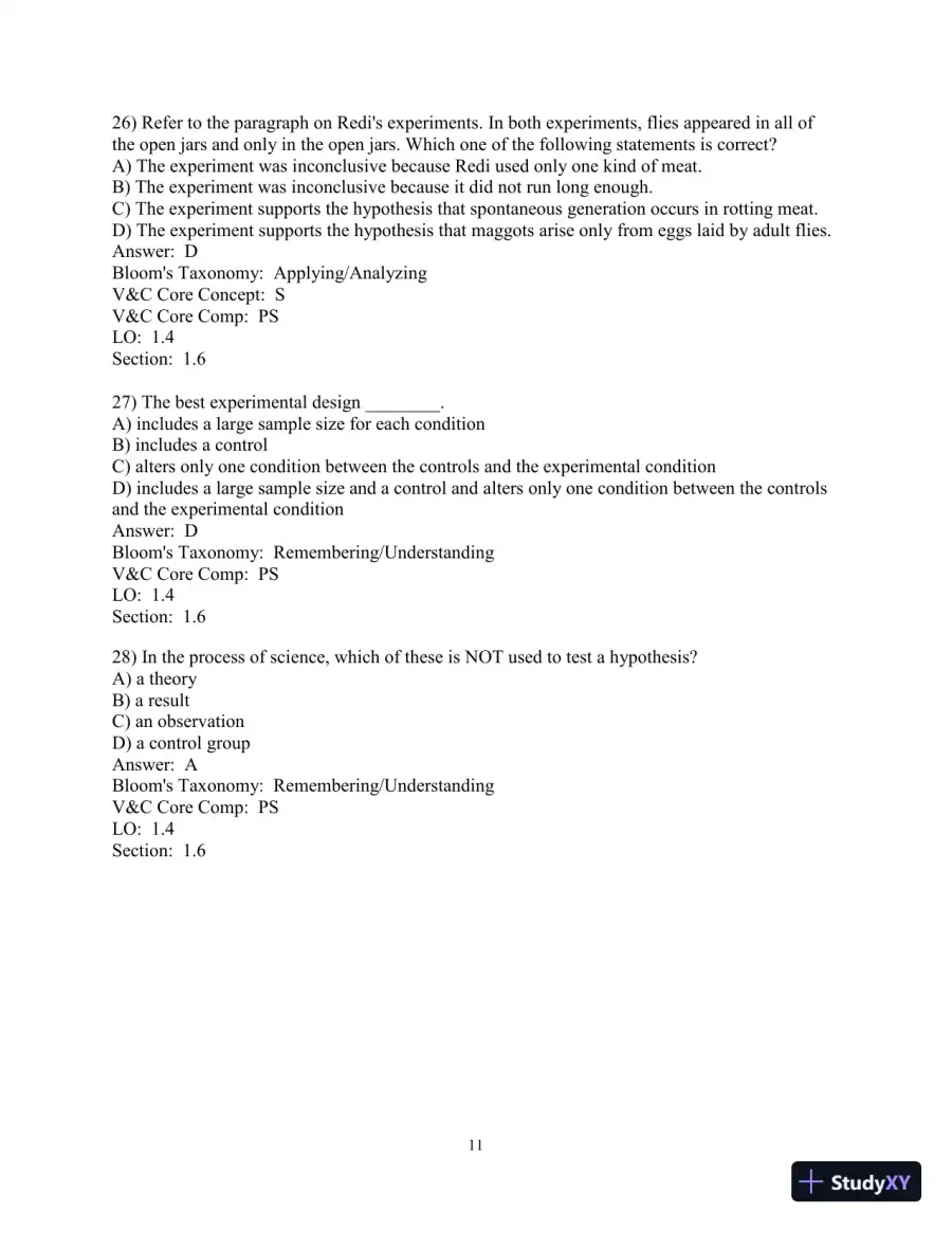 Test Bank for Biological Science, 6th Edition, page 12