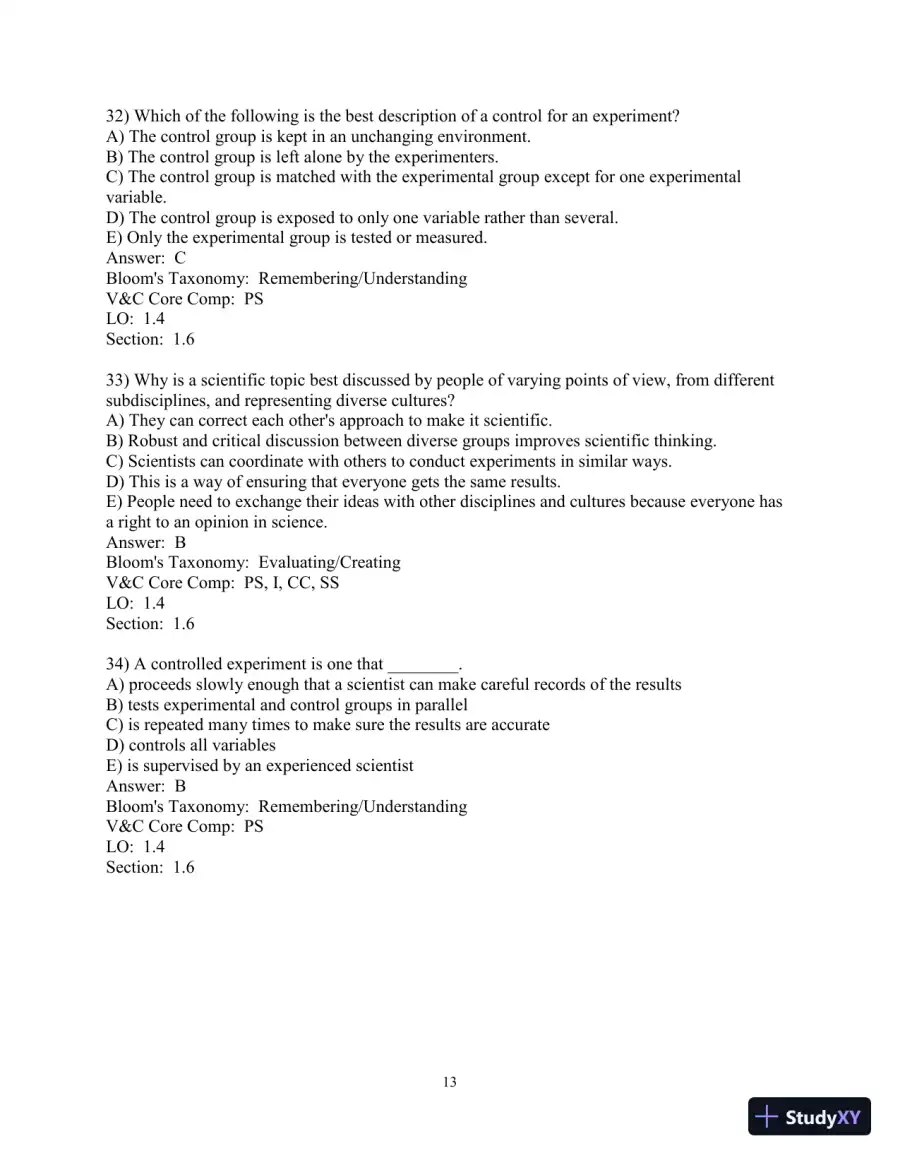 Test Bank for Biological Science, 6th Edition, page 14