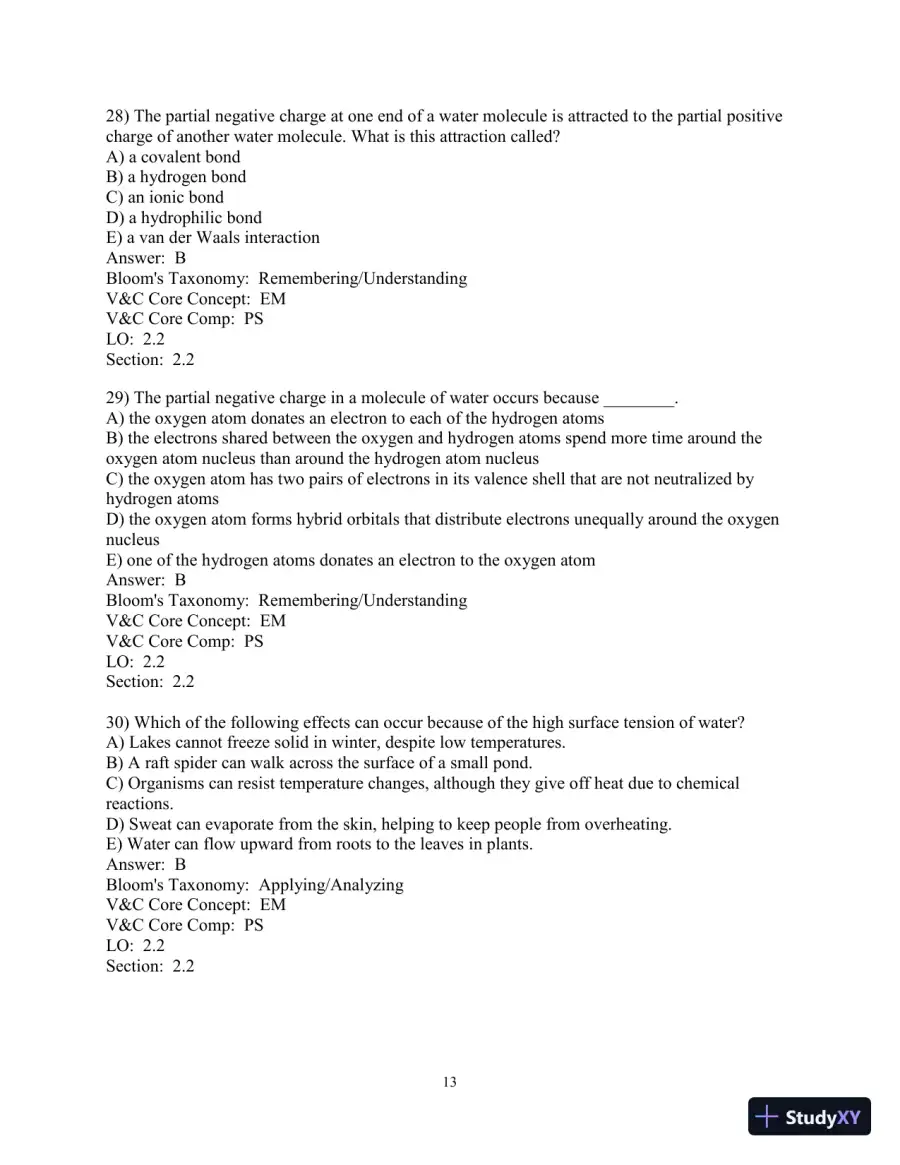 Test Bank for Biological Science, 6th Edition, page 28