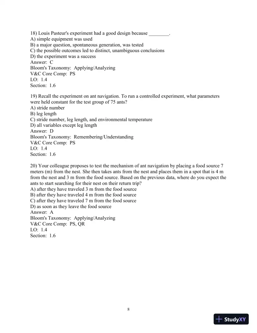 Test Bank for Biological Science, 6th Edition, page 9