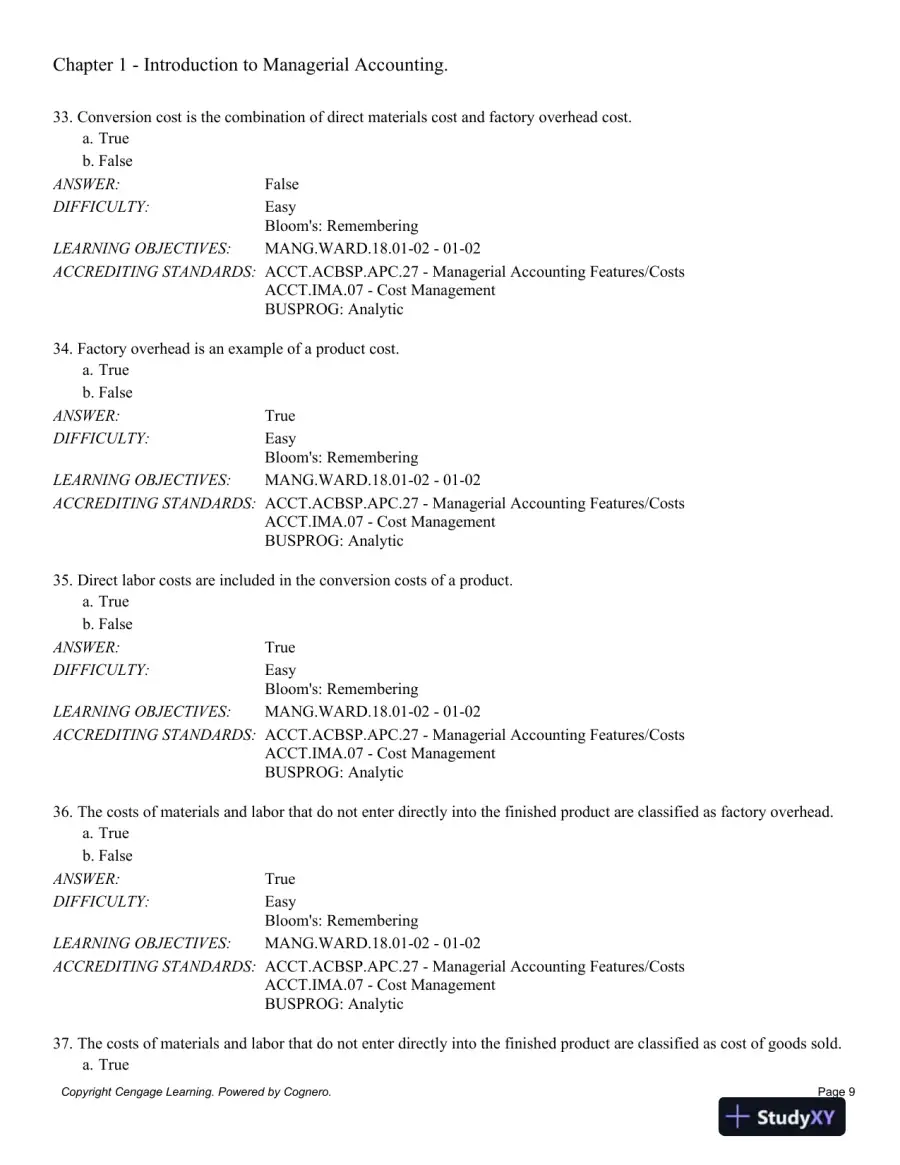 Managerial Accounting 14th Edition Test Bank, page 10