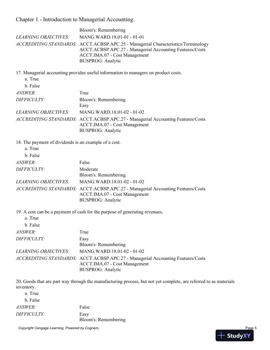 Managerial Accounting 14th Edition Test Bank, page 6