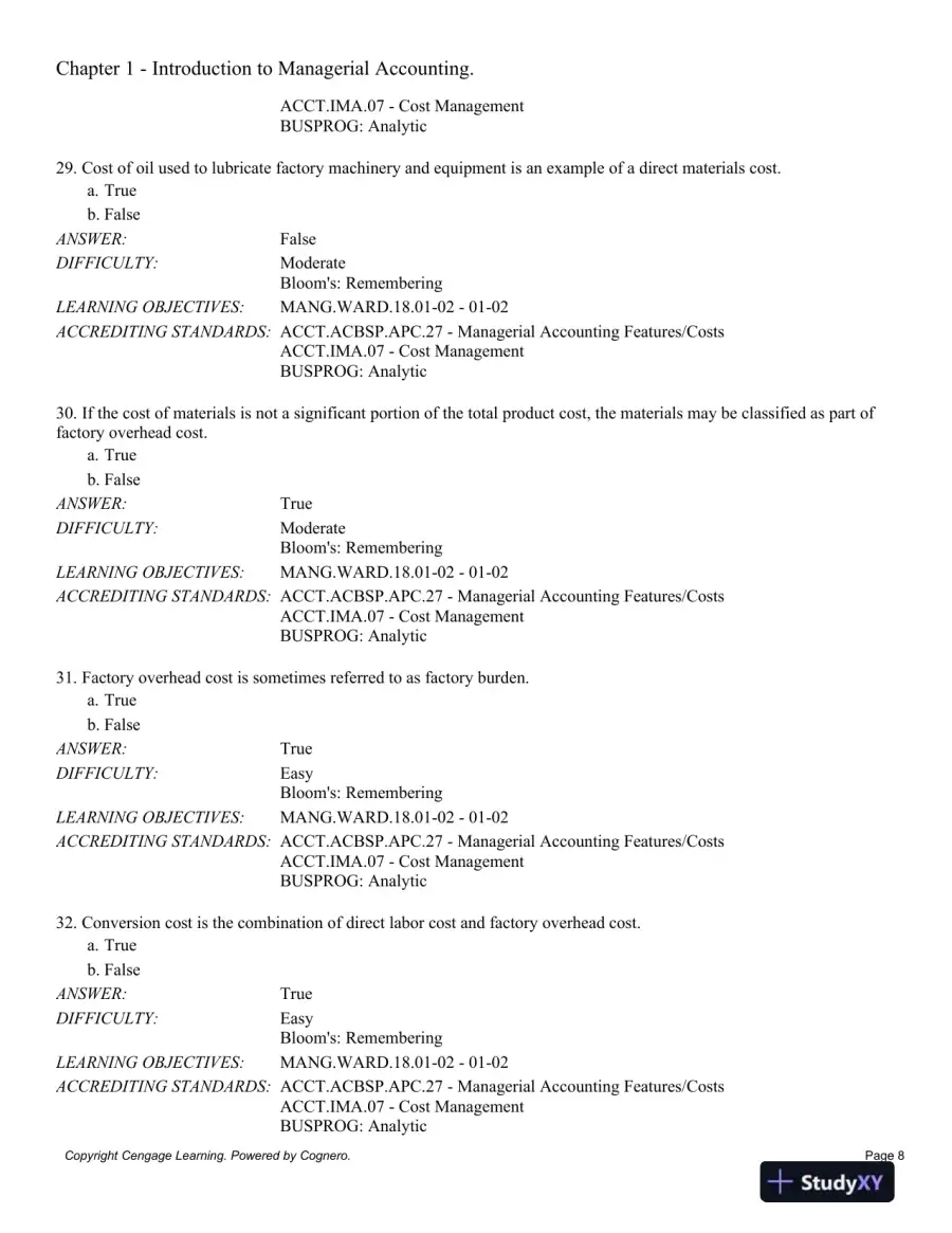 Managerial Accounting 14th Edition Test Bank, page 9