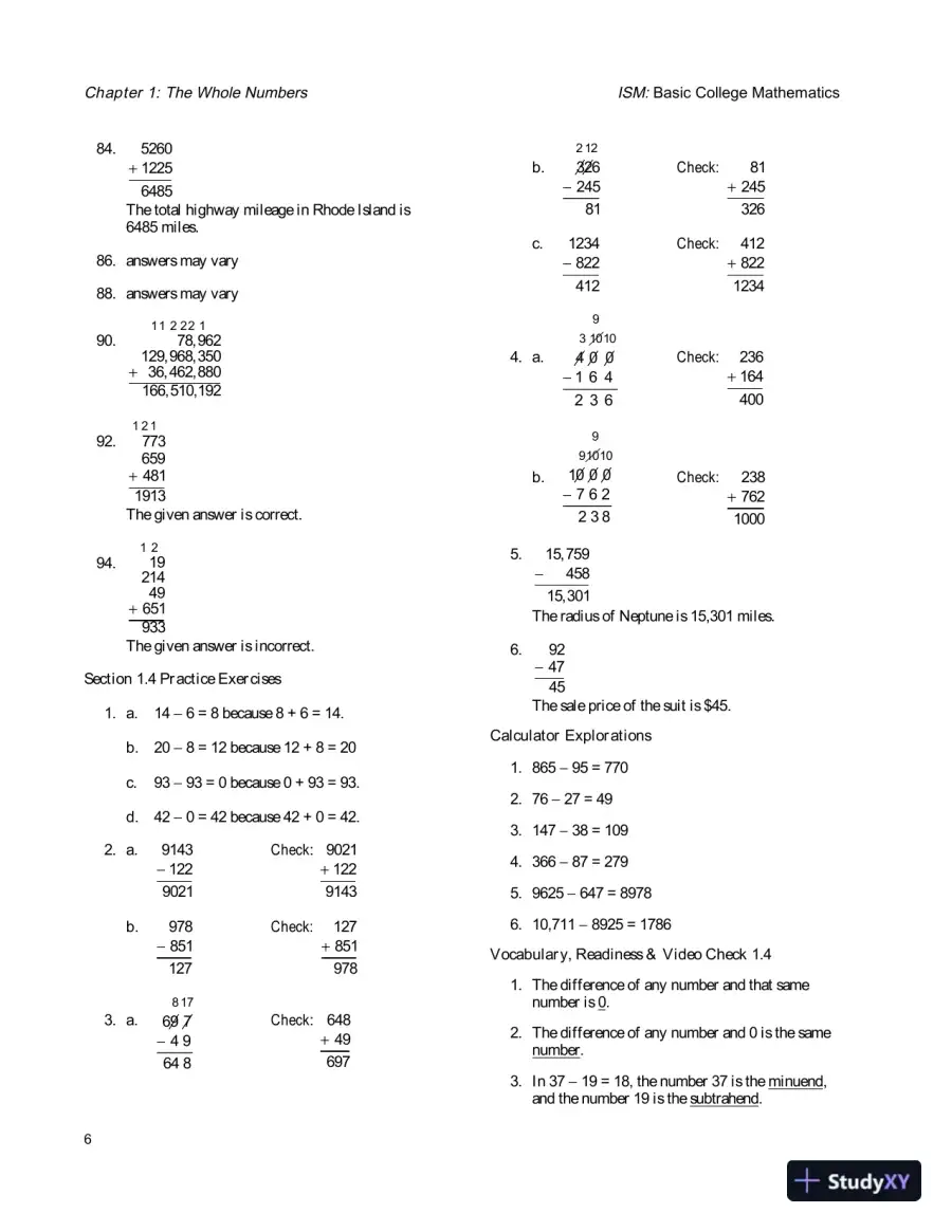Solution Manual for Basic College Mathematics, 6th Edition, page 9