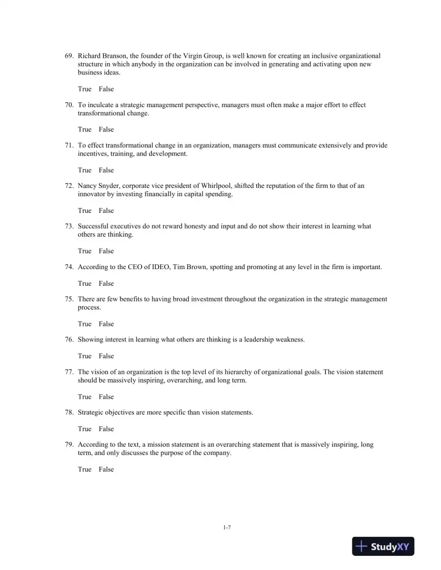 Test Bank For Strategic Management: Text And Cases, 8th Edition, page 8