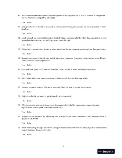 Test Bank For Strategic Management: Text And Cases, 8th Edition - Page 9 preview image