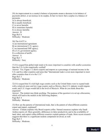 Test Bank for International Finance: Theory and Policy, 11th Edition - Page 10 preview image