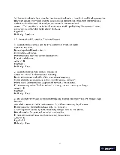 Test Bank for International Finance: Theory and Policy, 11th Edition - Page 11 preview image