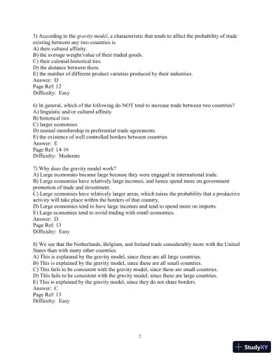 Test Bank for International Finance: Theory and Policy, 11th Edition - Page 13 preview image