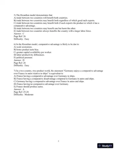 Test Bank for International Finance: Theory and Policy, 11th Edition - Page 19 preview image