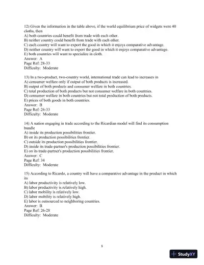 Test Bank for International Finance: Theory and Policy, 11th Edition - Page 25 preview image